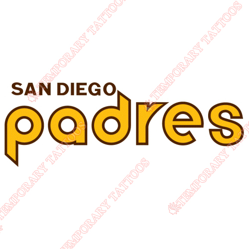 San Diego Padres Customize Temporary Tattoos Stickers NO.1865